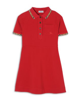 Girls' Romola Check Trim Cotton Polo Shirt Dress - Little Kid, Big Kid