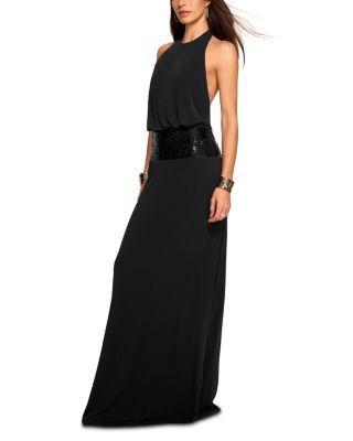 Theresa Low Back Sequin Detail Gown