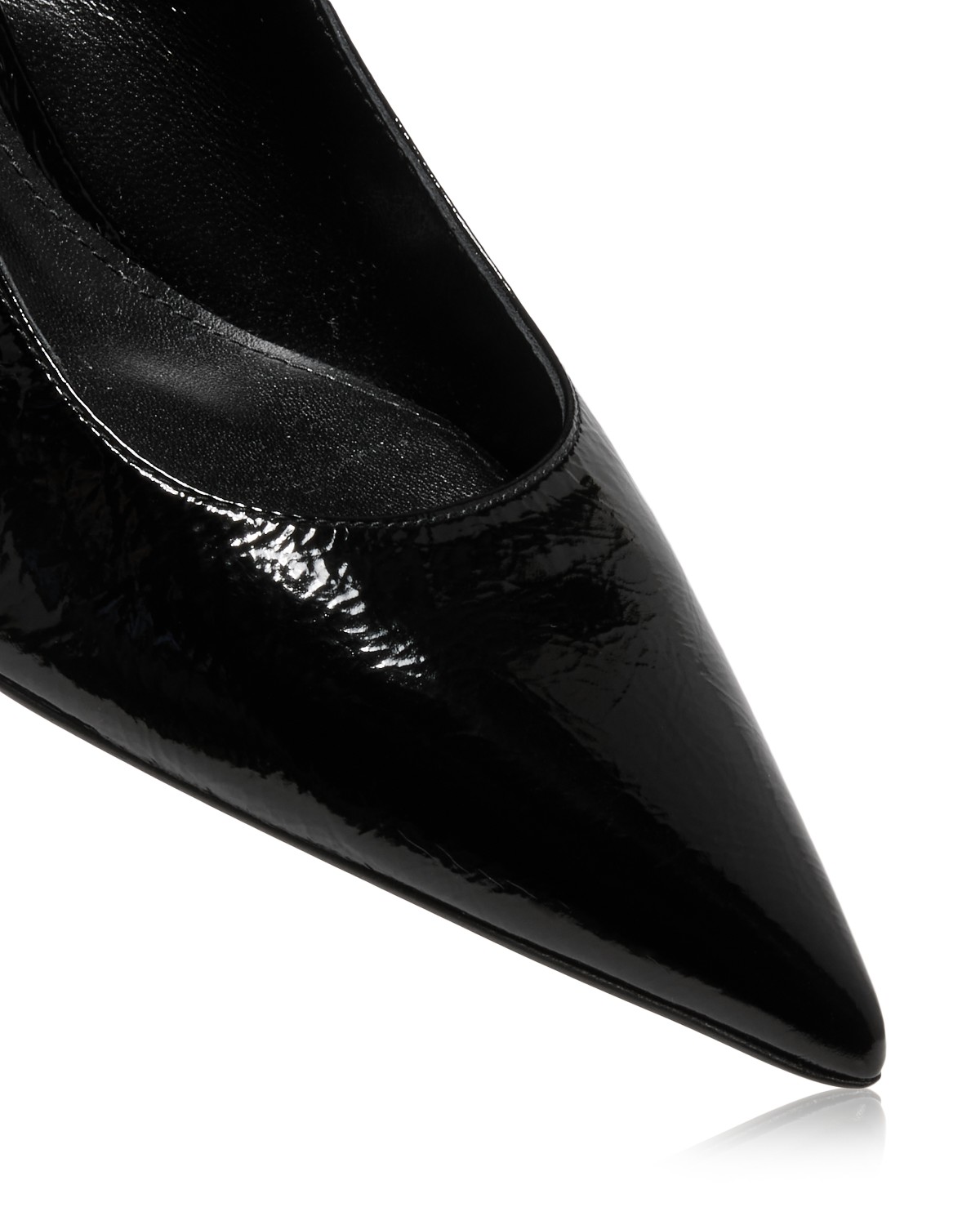 Women's Ruche Patent Leather Slingback Pumps