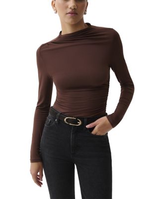 Nathalia Draped Long Sleeve Top