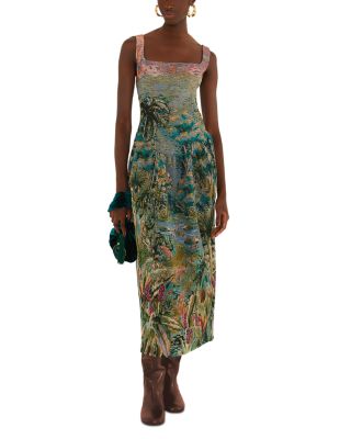 Farm Rio Petricor Sleeveless Midi Dress