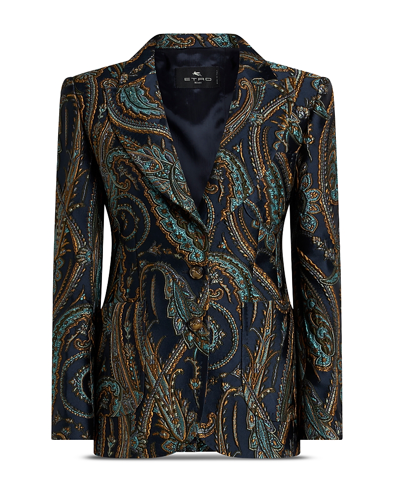 Etro Fitted Brocade Blazer In Multi