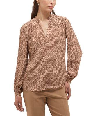 Hobbs London Mila Split Neck Blouse