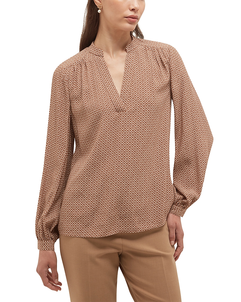 Hobbs London Mila Split Neck Blouse