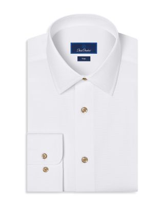 Trim Fit Dobby Solid Dress Shirt