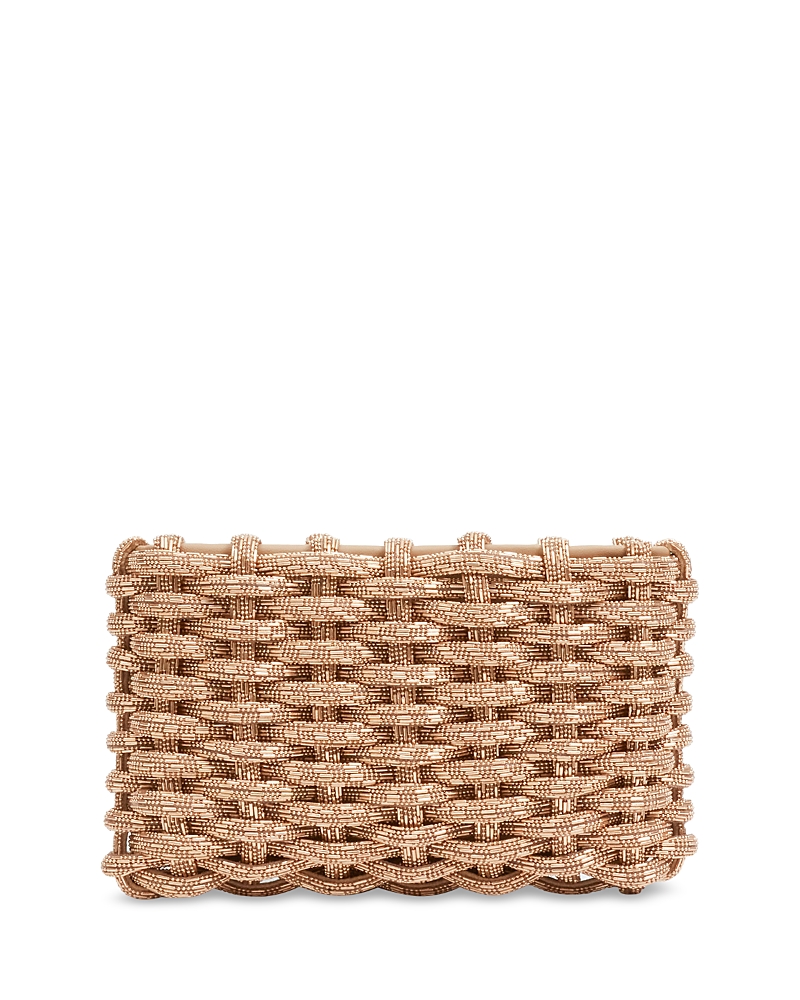 Simkhai Morgan Embellished Woven Clutch