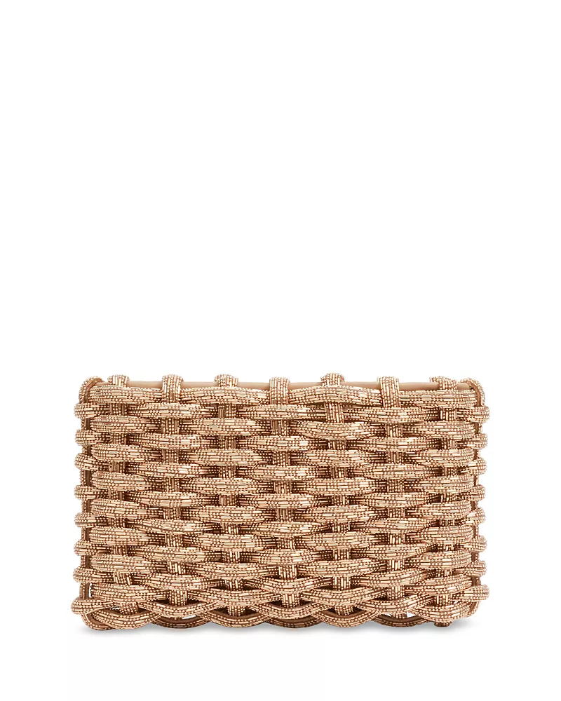 Simkhai Morgan Embellished Woven Clutch