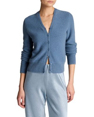 Boiled Cashmere Long Sleeve V Neck Cardigan