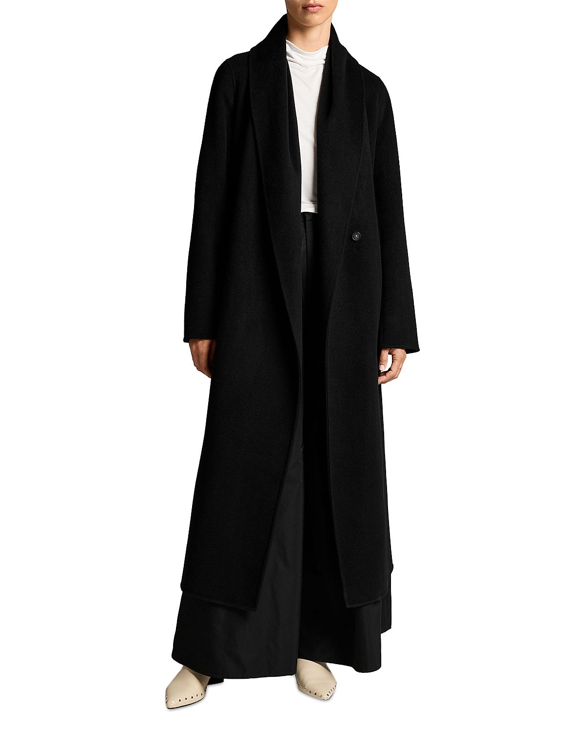 Vince Wool & Cashmere Shawl Collar Long Coat
