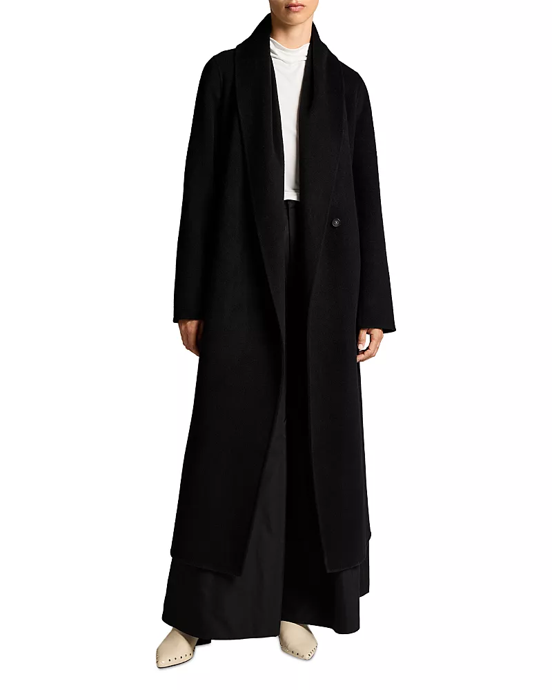 Vince Wool & Cashmere Shawl Collar Long Coat