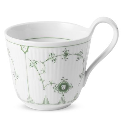 Green Fluted Plain High Handle Cup