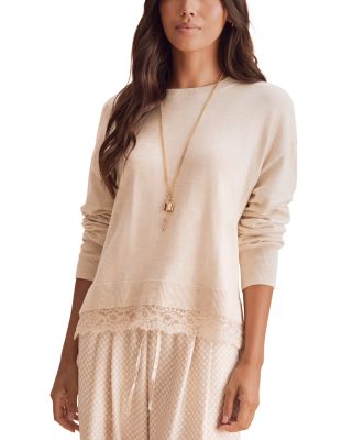 Georgie Lace Trim Pullover Sweater
