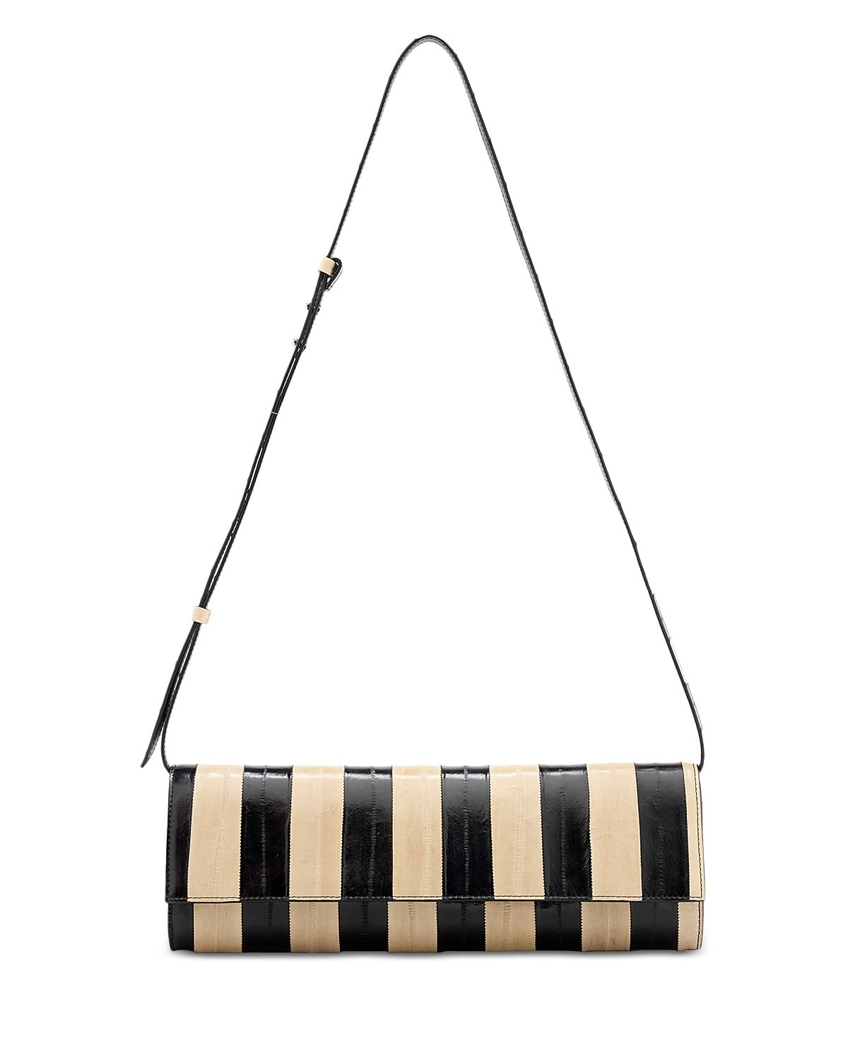 Proenza Schouler Hex Striped Eel Clutch