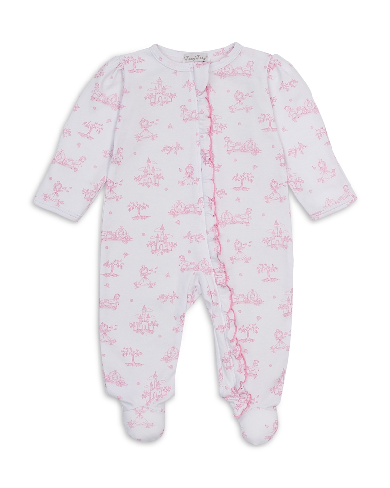 Kissy Kissy Girls' Princess Castle Print Ruffled Zip Footie - Baby