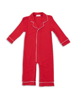 Unisex Ribbon Red Long Sleeve Coat Style Romper - Baby
