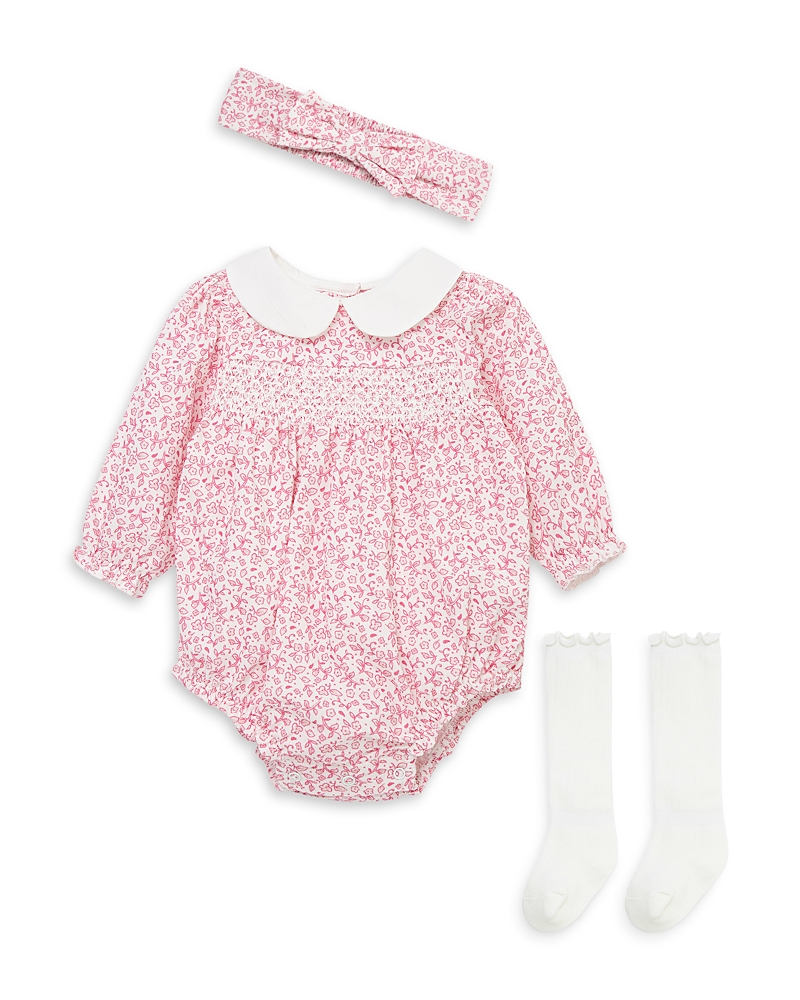 Little Me Girls Outline Bubble Playsuit, Headband and Socks - Baby