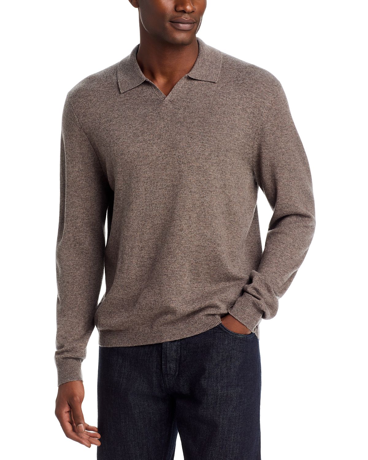 The Men's Store at Bloomingdale's Johnny Collar Wool Cashmere Polo Shirt - Exclusive