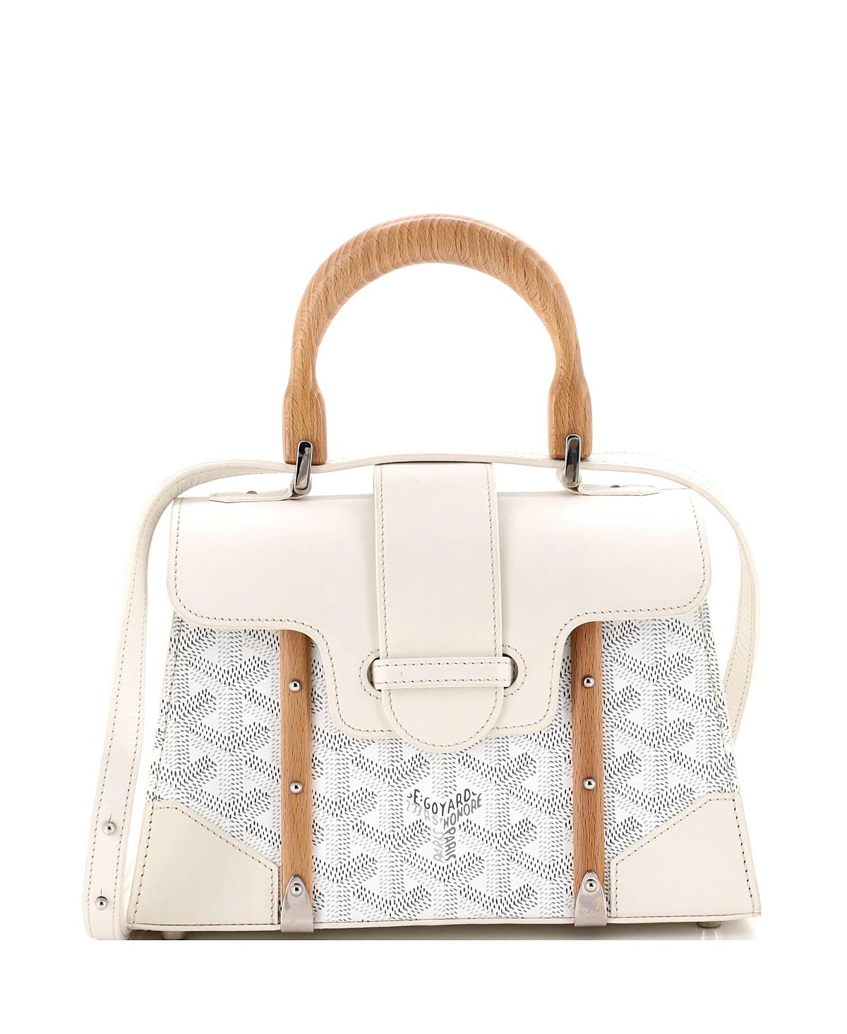 Pre-Owned Goyard Mini Structured Saigon Top Handle Bag Coated Canvas with Leather