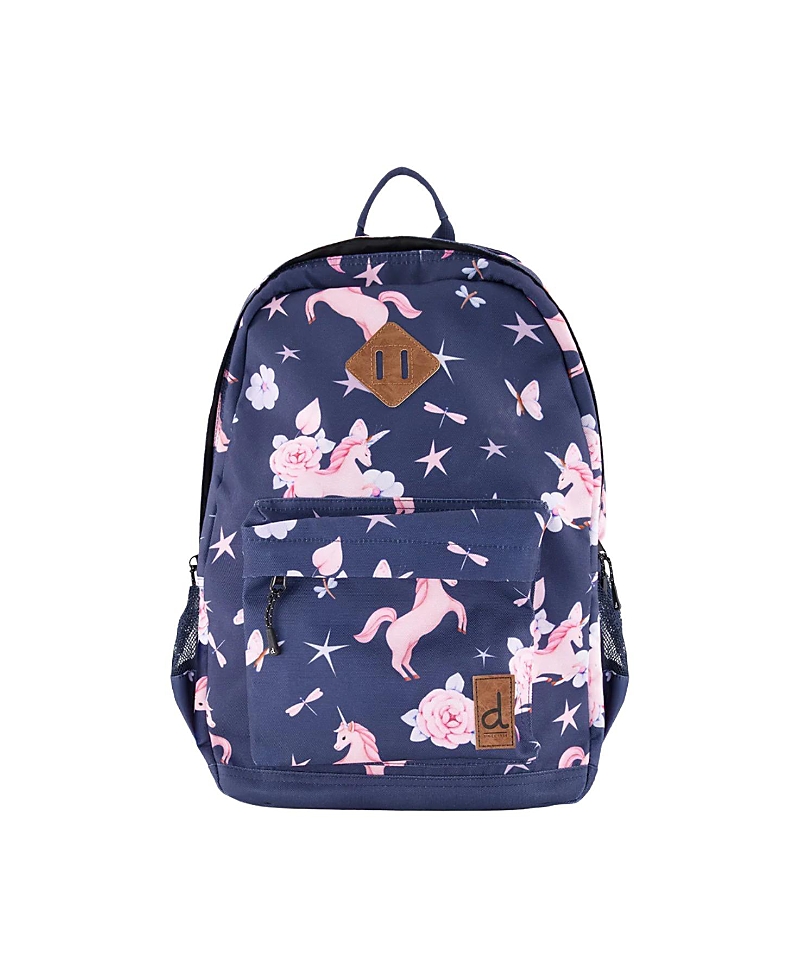 Deux par Deux Girls' Unicorn Practical Multi-Compartment Backpack - Little Kid, Big Kid