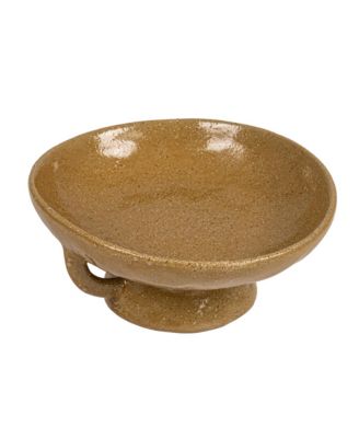 Stoneware Footed Pedestal Bowl with Handles