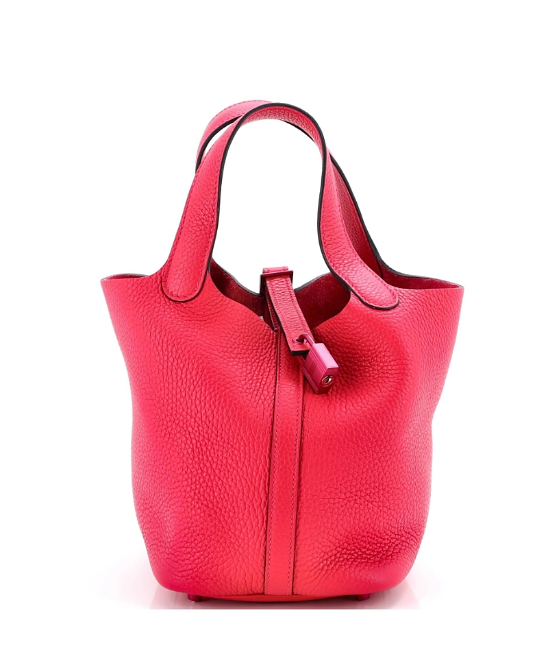 Pre-Owned HERMES Pm Monochrome Picotin Lock Bag Clemence
