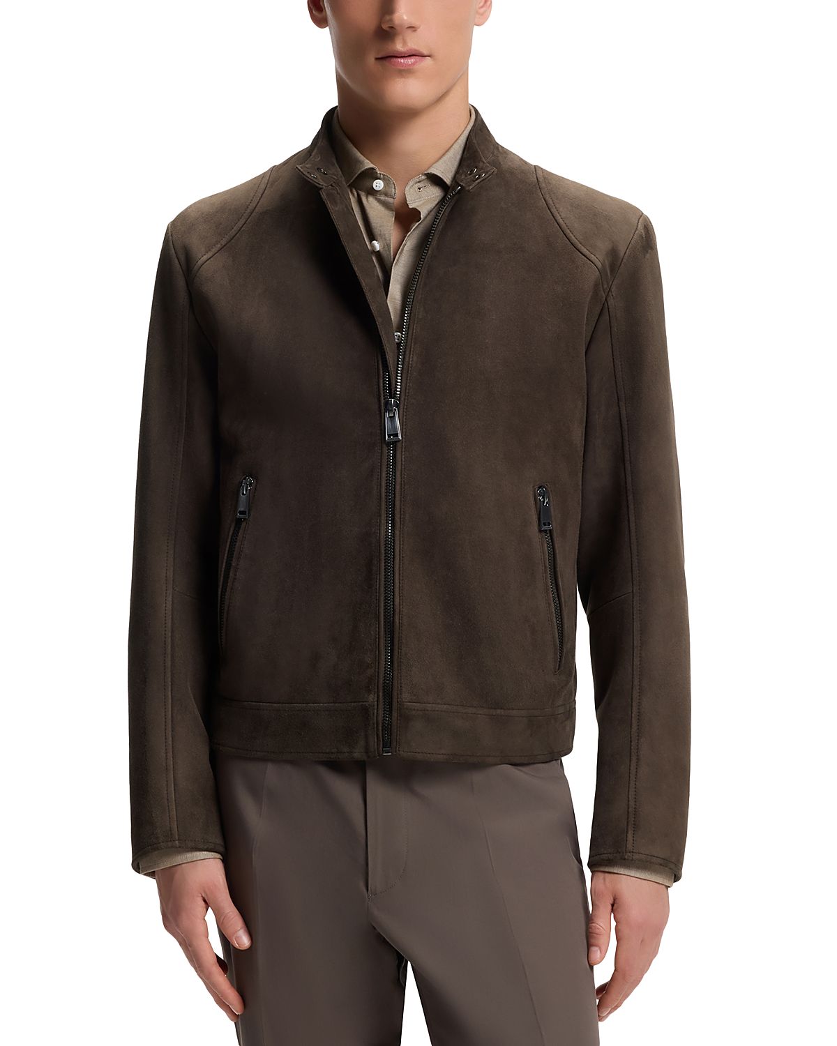 Boss L-Miker Zip Leather Jacket