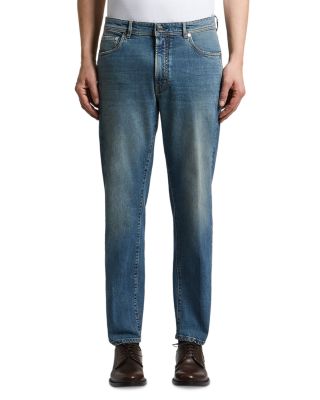 Cotton Blend Denim Stretch Twill Jeans in Galaxy Blue
