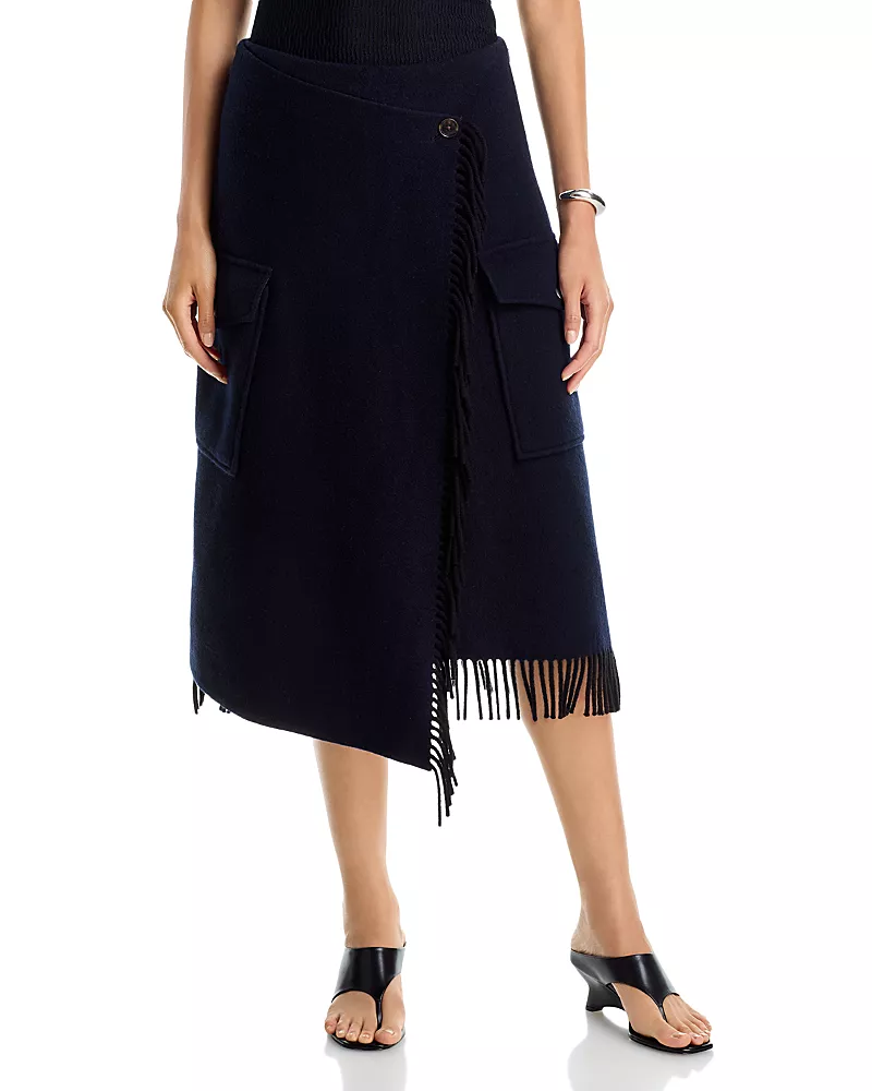 3.1 Phillip Lim Wool Blend Wrap Skirt