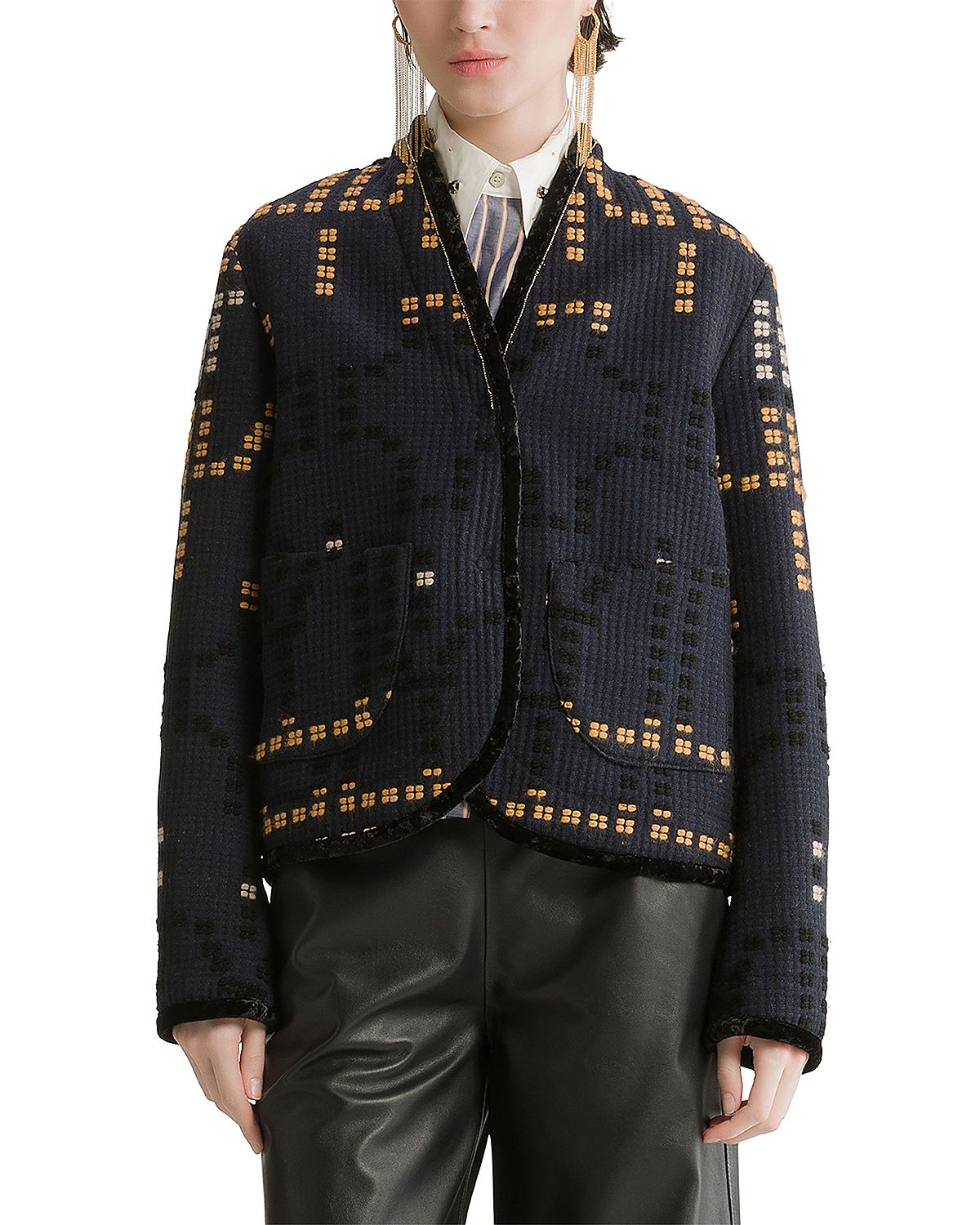 forte_forte Samarcanda Jacquard Blouson Jacket