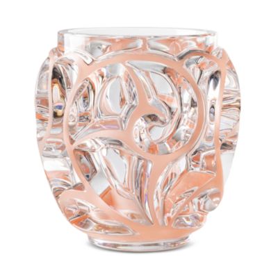 Tourbillions Coral Patina Crystal Medium Vase