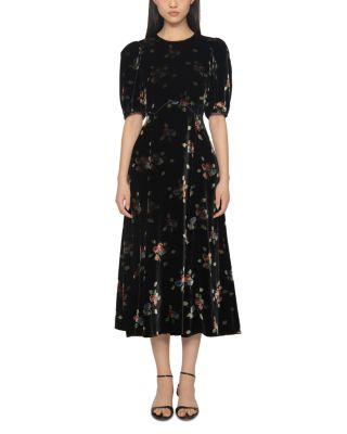 Leda Velvet Midi Dress