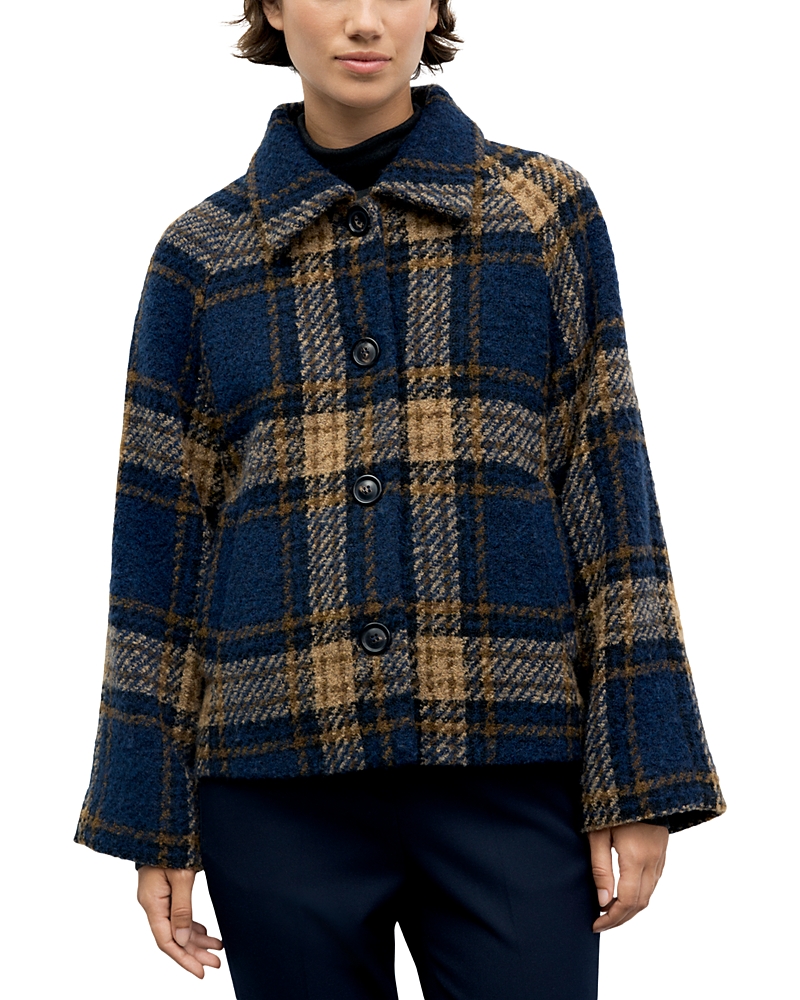 Gerard Darel Almy Plaid Coat