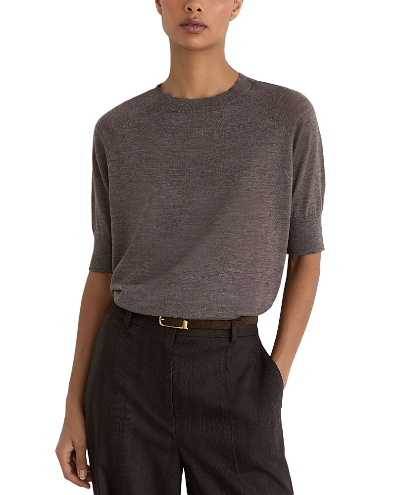 Reiss Suzzie Wool Mock Neck Tee