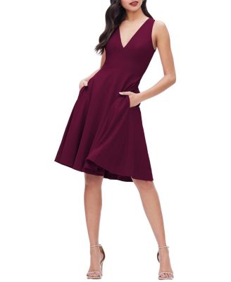 Catalina V-Neck A-Line Midi Dress