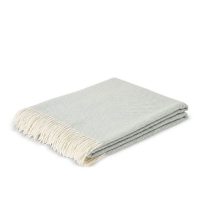 Pires Wool-Cashmere Fringed Throw Blanket