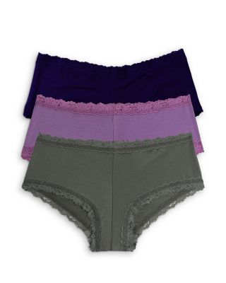Lace Trim Boyshorts, Set of 3