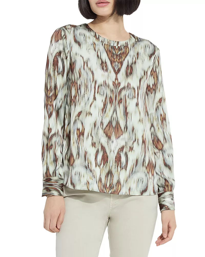 Lysse Tanni Satin Crewneck Blouse