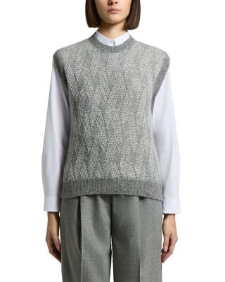 Wool Blend Boucl&eacute; Vest