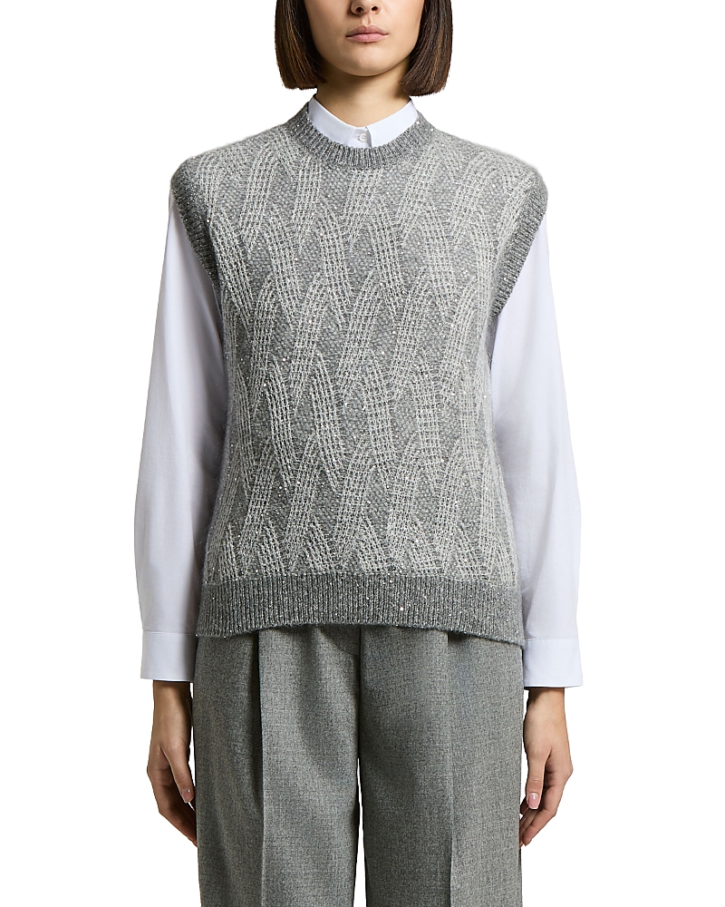 Peserico Wool Blend Boucle Vest