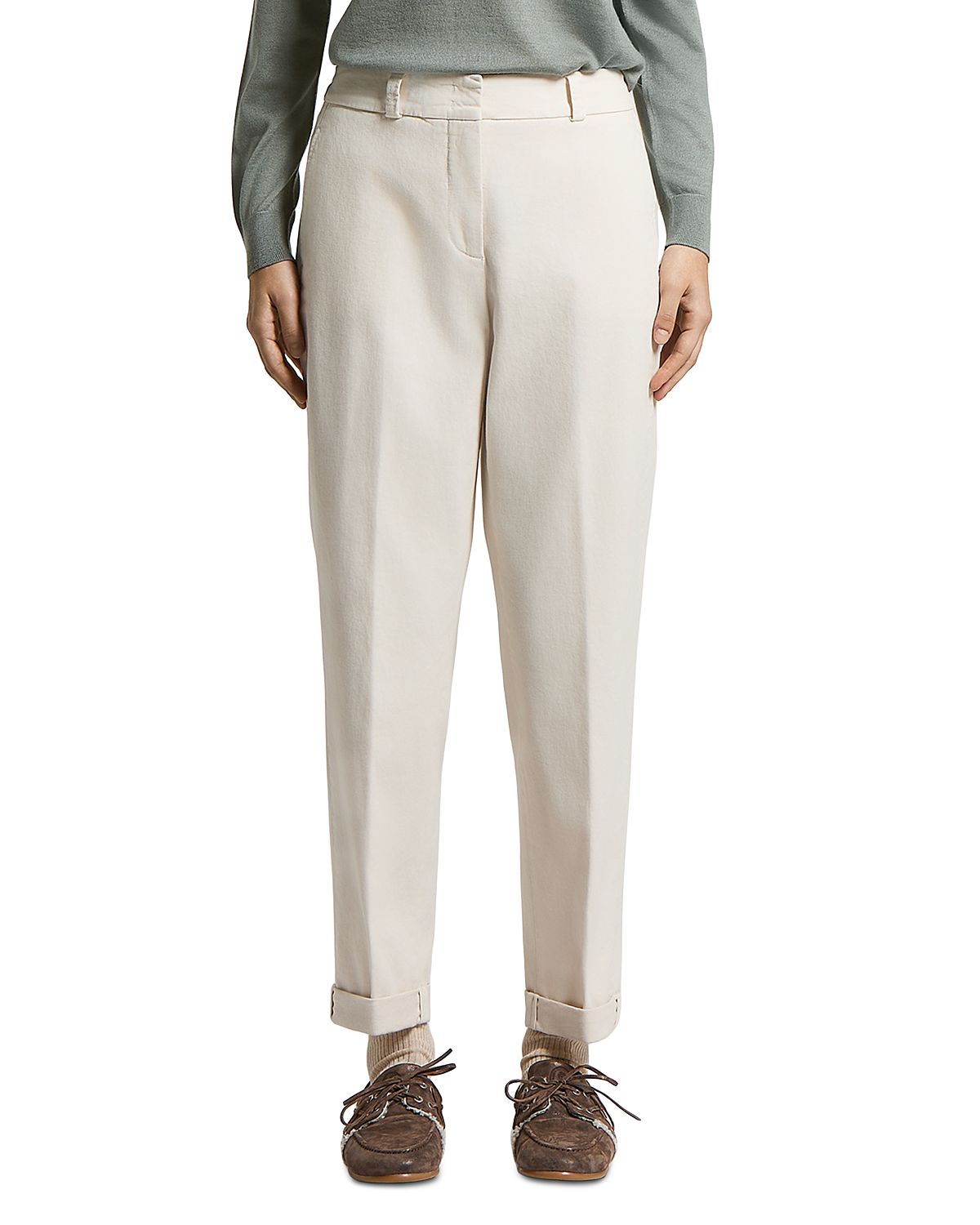 Peserico Ready to Dye Stretch Cotton Gabardine Woman Pants