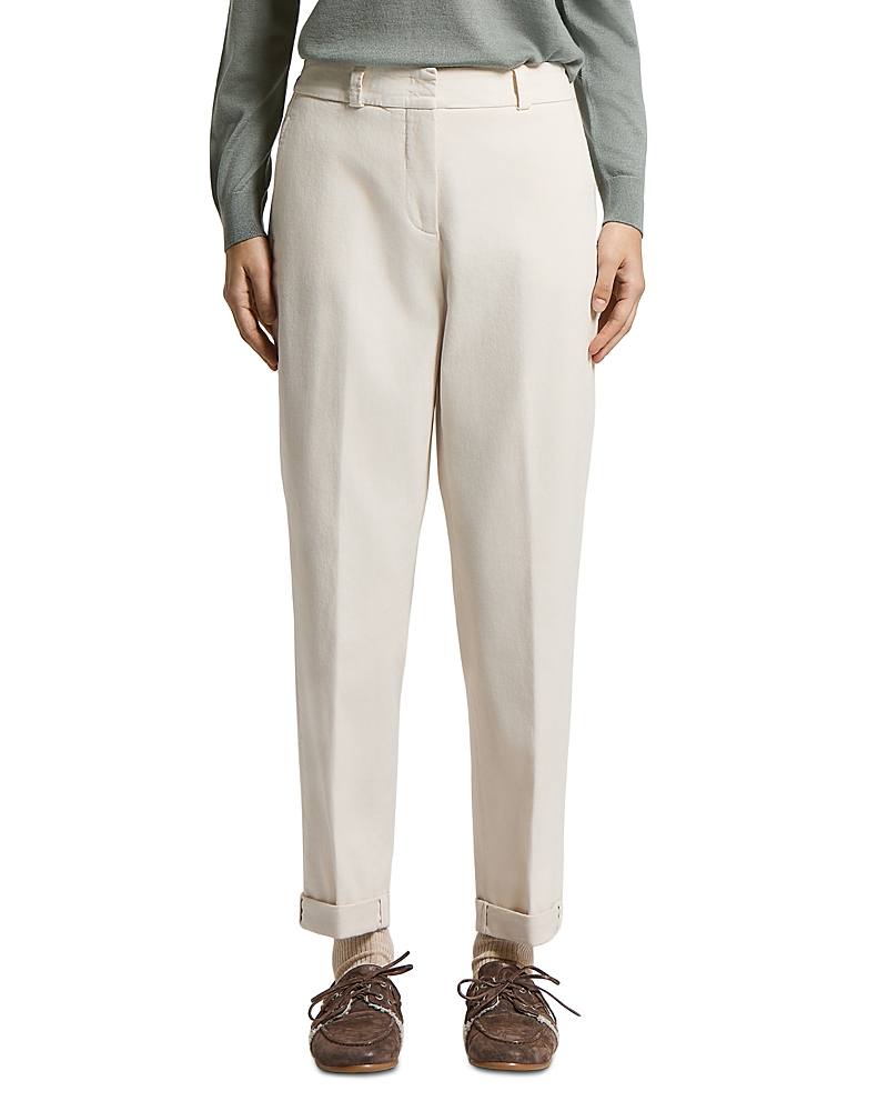 Peserico Ready to Dye Stretch Cotton Gabardine Woman Pants