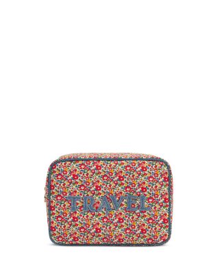 Made with Liberty Fabric Large Floral Print Travel Pouch