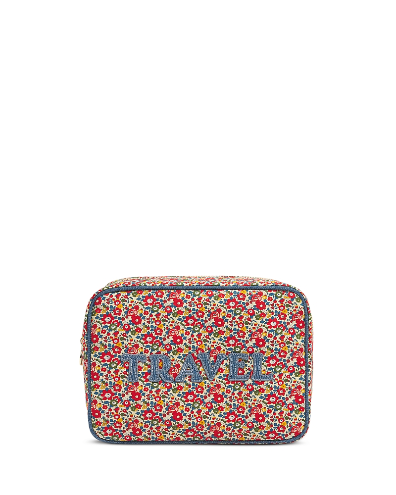 Stoney Clover Lane Made with Liberty Fabric Large Floral Print Travel Pouch · NO SIZE