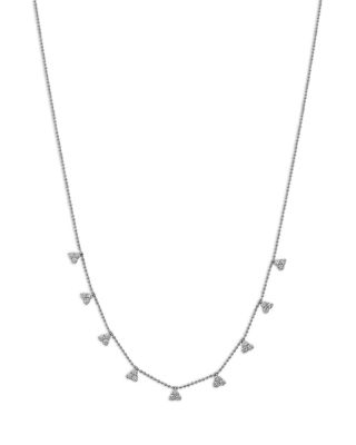 Diamond Droplet Necklace in 14K Gold, 0.70 tcw