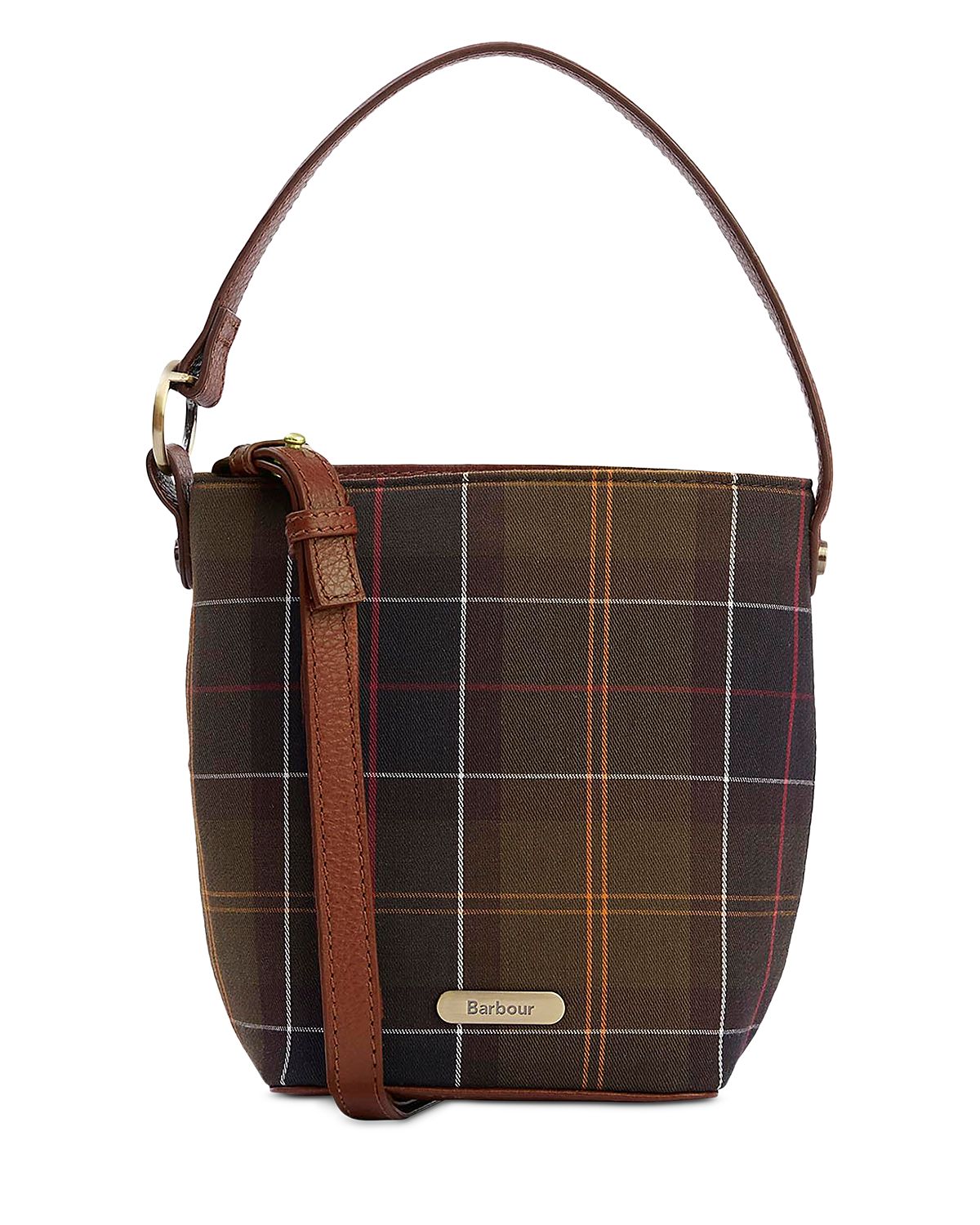 Barbour Cedar Mini Tartan Bucket Bag