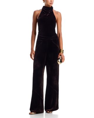 Velvet Halter Top & Velvet Bias Lounge Pants
