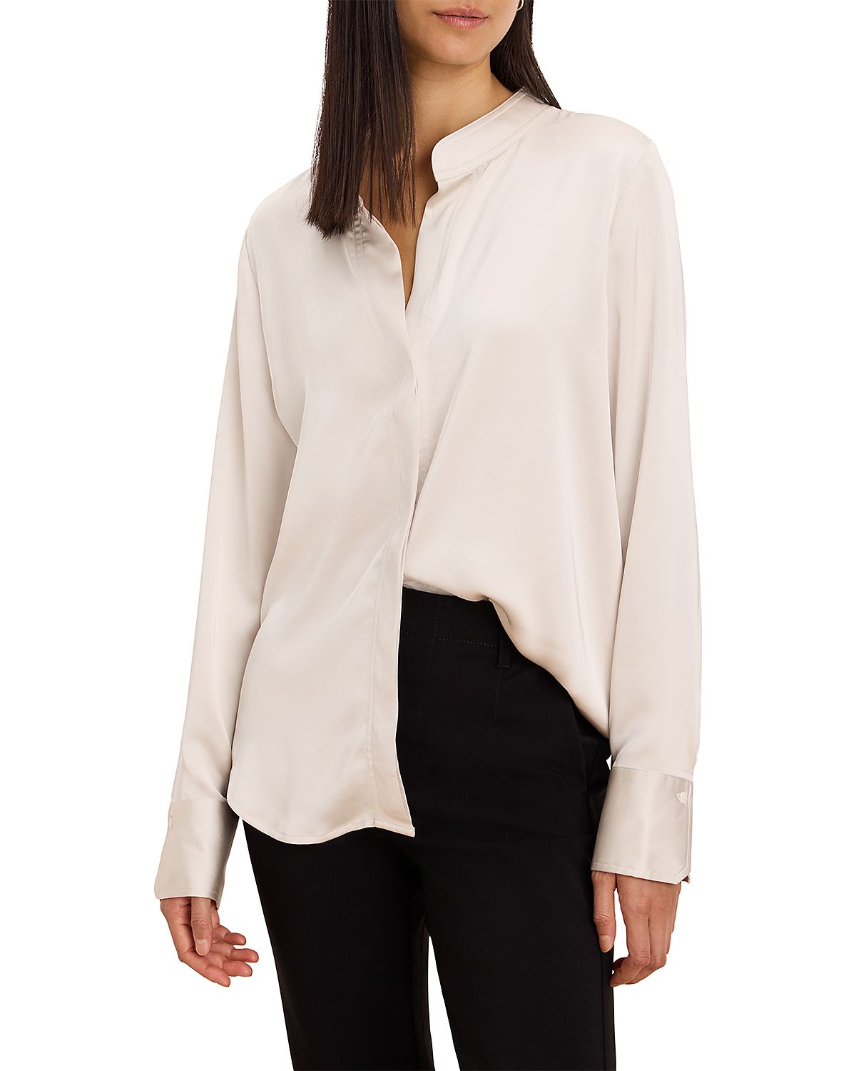 Nic+Zoe Day Button Front Gloss Shirt