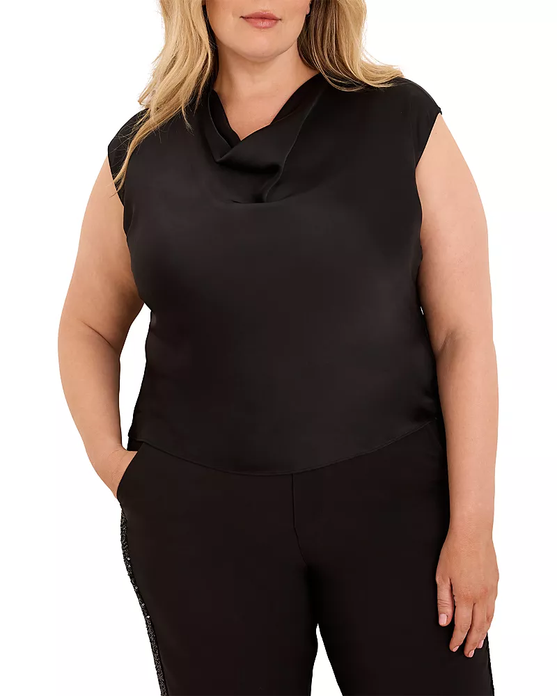 Nic+Zoe Plus Drape Neck Day Gloss Tee