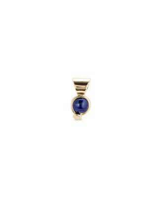 Charm Plated in  Gold and Blue Stone