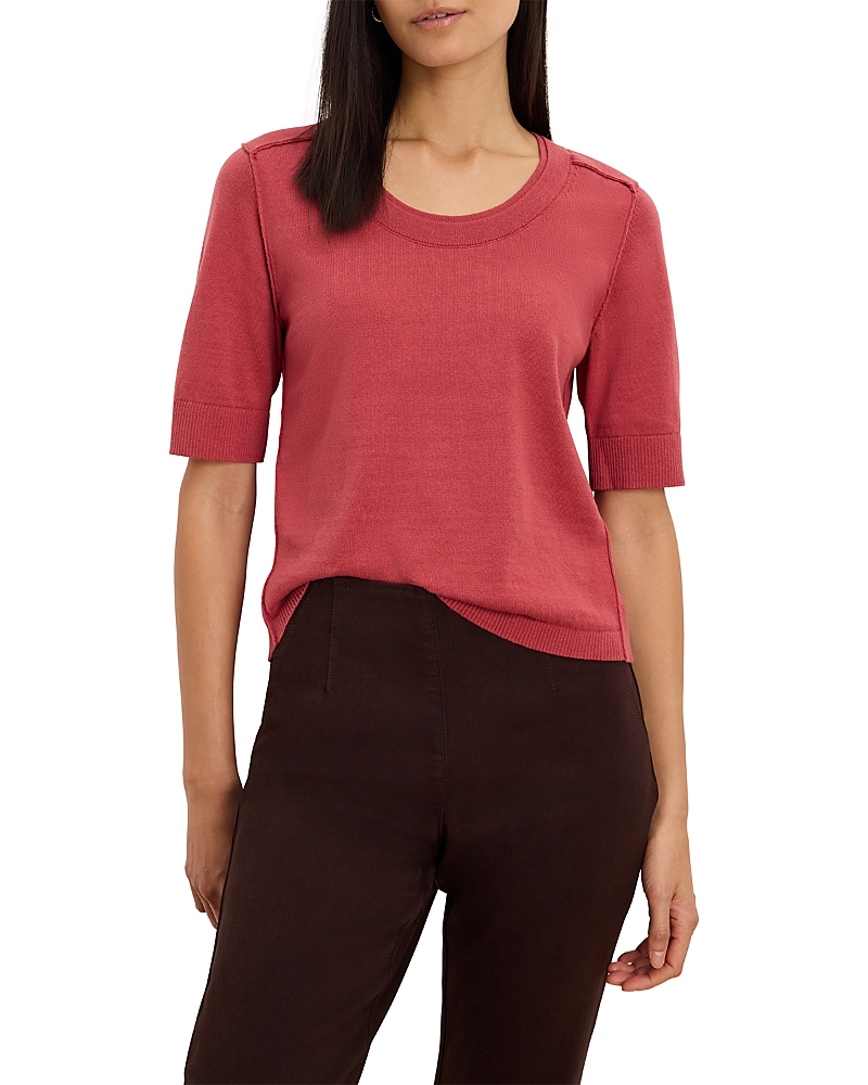 Nic+zoe Exposed Seam Elbow Sleeve Sweater
